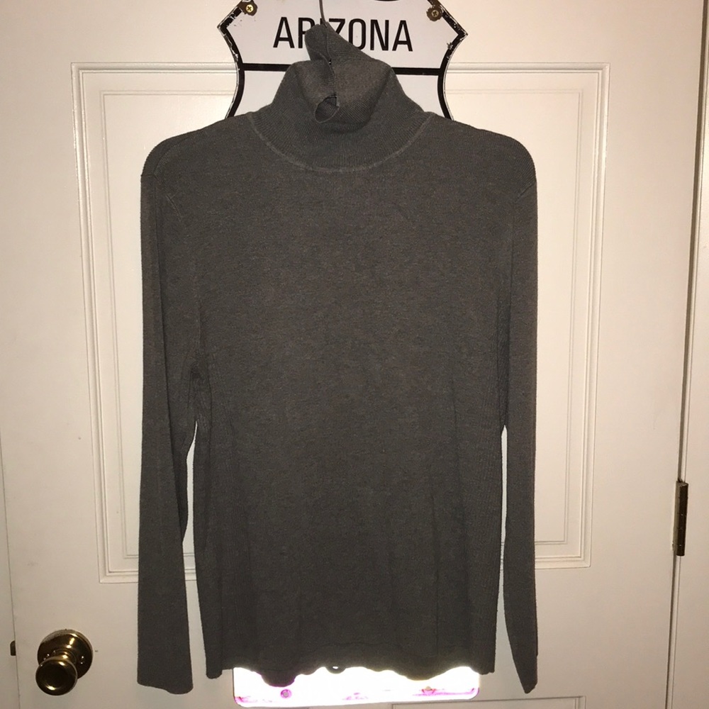 Turtleneck sweater.